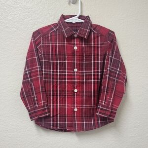 The Children's Place Red Plaid Kids Shirt